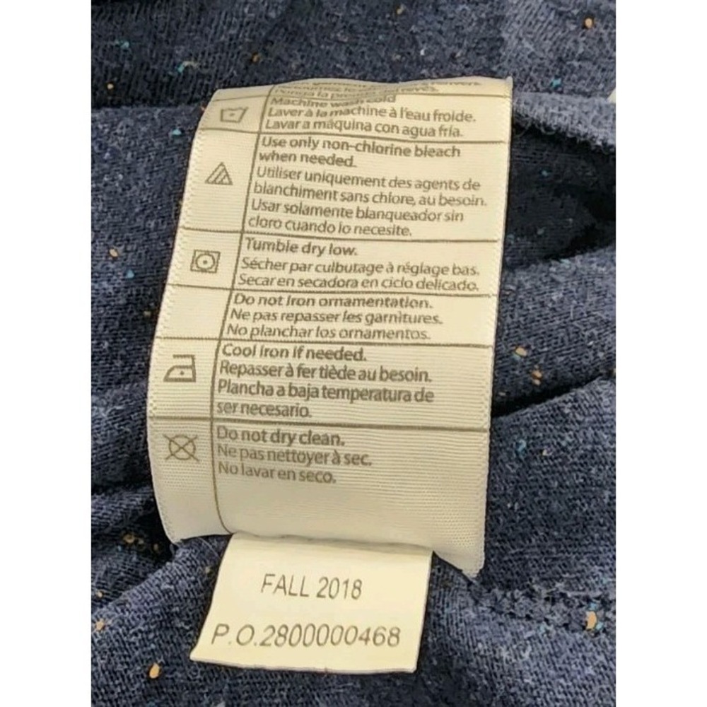 Carhart Ralaxed Fit Blue Speckeled Long Sleave Shirt Womens M (8-10) - Picture 6 of 6